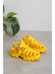 Pure Color Hasp Sandals