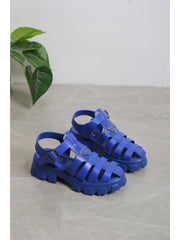 Pure Color Hasp Sandals