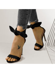 Bow Lace-Up Heels