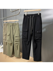 Comfortable Cotton Blend Straight Long Pant