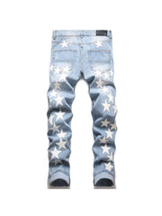 Embroidery Star Mid-rise Men's Jeans