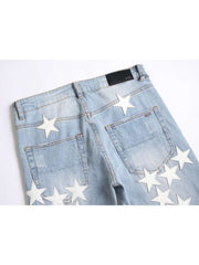 Embroidery Star Mid-rise Men's Jeans