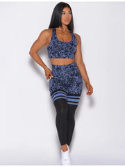 Leopard Colorblock Bodycon Yoga Set