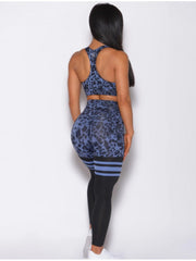 Leopard Colorblock Bodycon Yoga Set