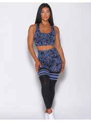 Leopard Colorblock Bodycon Yoga Set