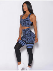 Leopard Colorblock Bodycon Yoga Set