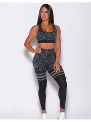 Leopard Colorblock Bodycon Yoga Set