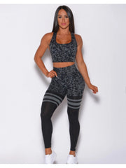 Leopard Colorblock Bodycon Yoga Set