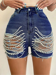 Ripped Bodycon Denim Short Jeans