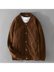 Pure Color Long Sleeve Corduroy Jackets