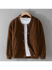 Pure Color Long Sleeve Corduroy Jackets