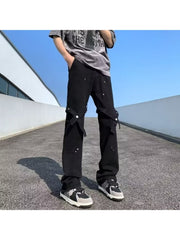 Stylish Denim Straight Pants Easy To Wear &amp; Versatile