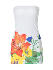 Floral Sleeveless Collarless Dress