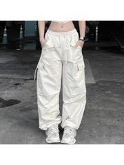 Low Rise Drawstring Loose Cargo Pants