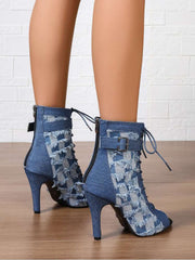 Hollow-out Thin Heels Boots