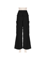 Patchwork Loose Wide Leg Cargo Pants