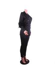 Tailored  Collar Long Sleeve High Rise Pant Sets