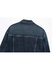 Heart Pocket Long Sleeve Denim Jackets