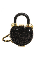 Sequin Chain Heart Satchels