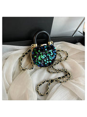 Sequin Chain Heart Satchels