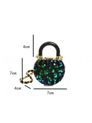 Sequin Chain Heart Satchels