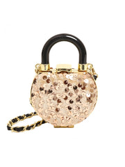 Sequin Chain Heart Satchels