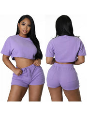 Solid Color Fitted Plus Size Pant Sets