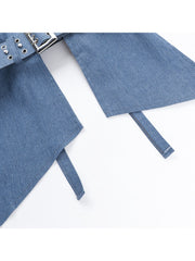 Halter Backless Denim Tanks