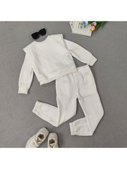 Plain Color Pullover Bodycon Girl Pants Sets