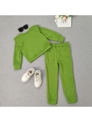 Plain Color Pullover Bodycon Girl Pants Sets