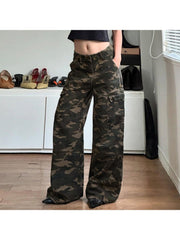 Camouflage Mid-rise Cargo Pants