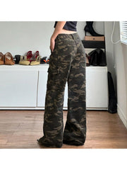 Camouflage Mid-rise Cargo Pants