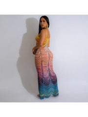 Gradient Hotfix Rhinestones Sleeveless Maxi Dress