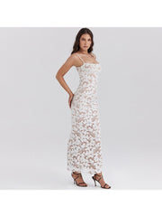 Flower Lace See Through Mermaid Slip Dress