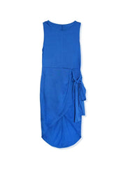 Solid Bandage Sleeveless Split Hem Dress