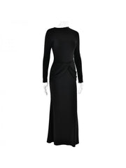 Ruched Bodycon Long Sleeves Maxi Dress