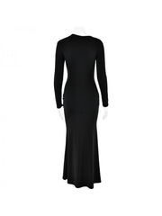 Ruched Bodycon Long Sleeves Maxi Dress