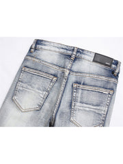 Ripped Washed Bodycon Men's Jeans