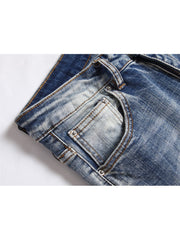 Ripped Washed Bodycon Men's Jeans