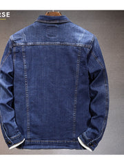 Long Sleeve Single Breasted Men's Denim Jackets