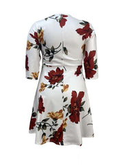 Floral Print Square Neck High Rise Midi Dress