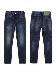 Washed Mid-rise Straight Men's Jeans