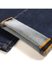 Washed Mid-rise Straight Men's Jeans