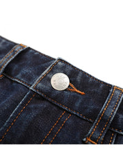 Washed Mid-rise Straight Men's Jeans