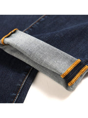 Washed Mid-rise Straight Men's Jeans