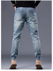 Washed Straight Mid-rise Men's Jeans