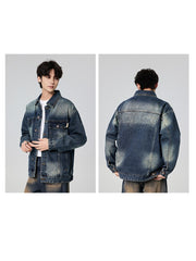 Denim Single Breasted Men's Jackets