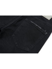 Letter Single Breasted Men's Jeans