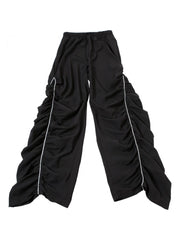 Drawstring Tie-wrap V Neck Cargo Pant Sets