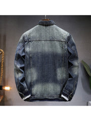 Loose Long Sleeve Men's Denim Jackets